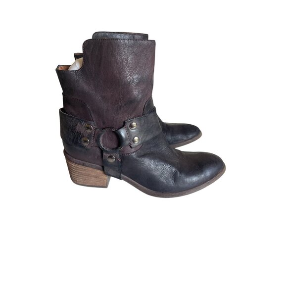 Donald J. Pliner Dasha Moto Leather Biker Boots Leather Made in Italy - Picture 3 of 12